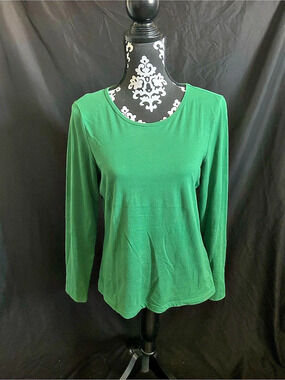 L.L.Bean Long Sleeve Top in Green Small Like New